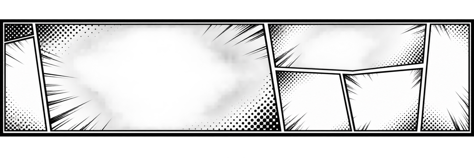 Empty manga panels for Megupets characters