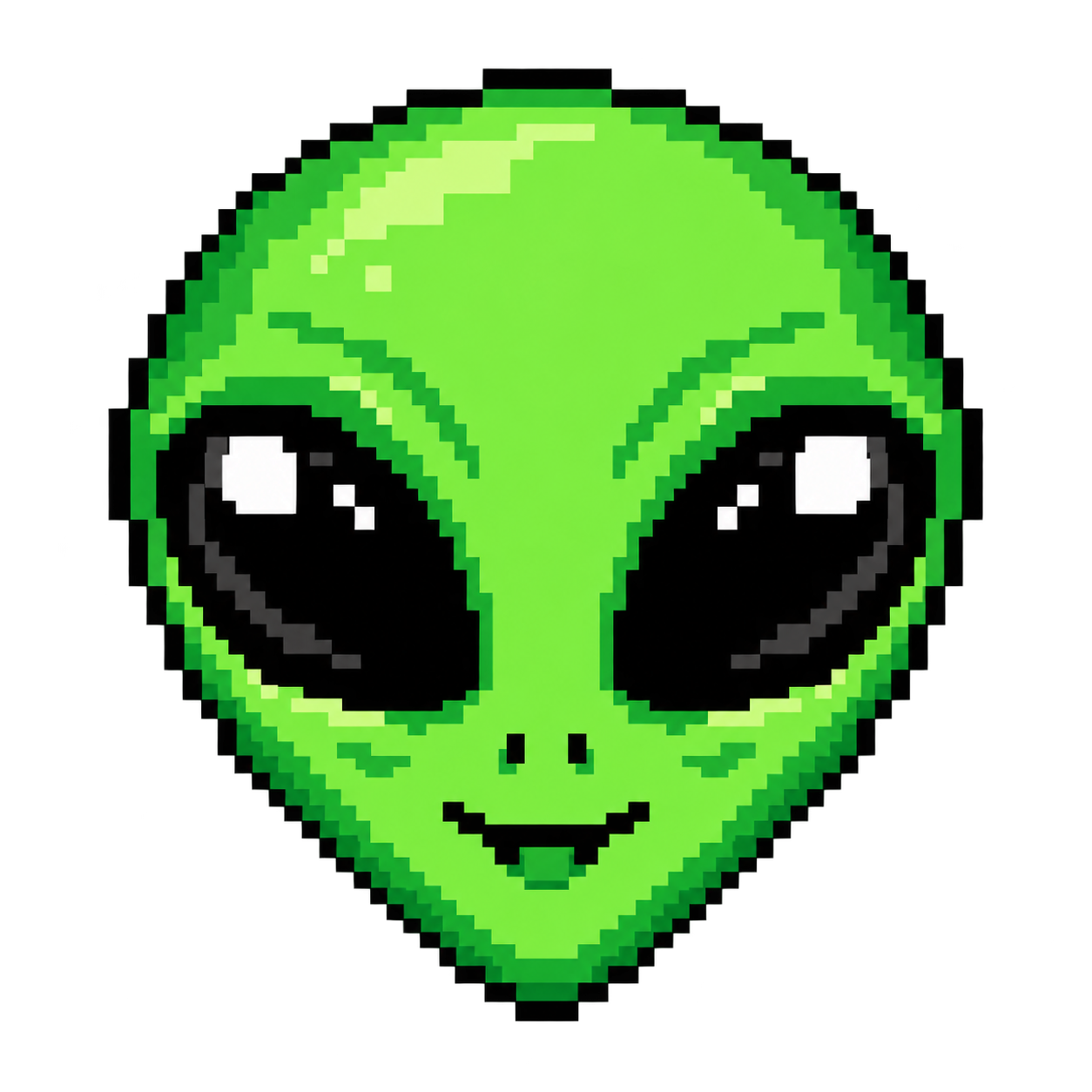 Green alien face